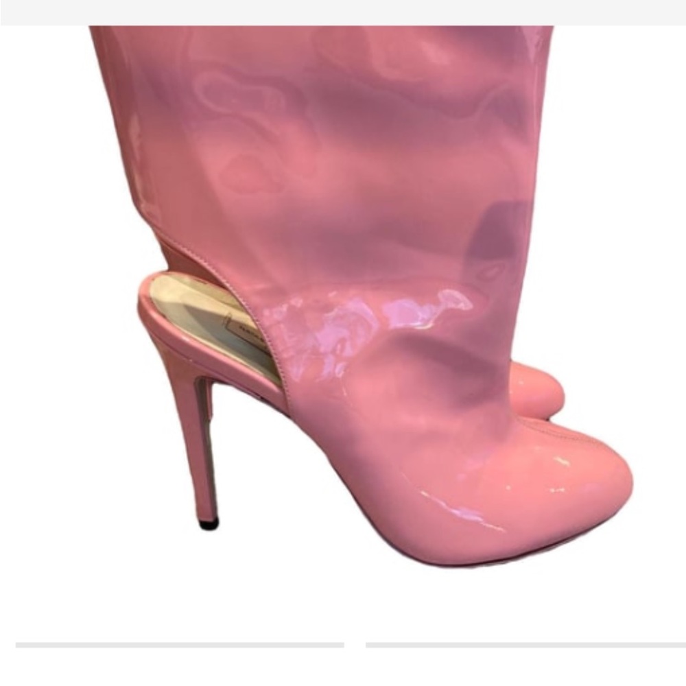 Natasha Zinko Glossy Pink  pantent leather Heeled Boots